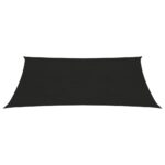 Voile d'ombrage 160 g/m² Noir 2,5x4 m PEHD – Image 2
