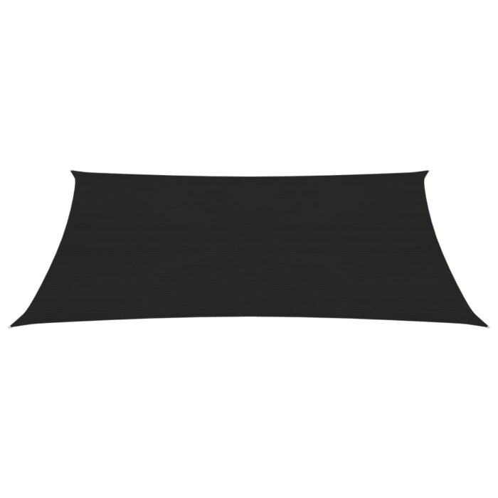 Voile d'ombrage 160 g/m² Noir 2,5x4 m PEHD – Image 2