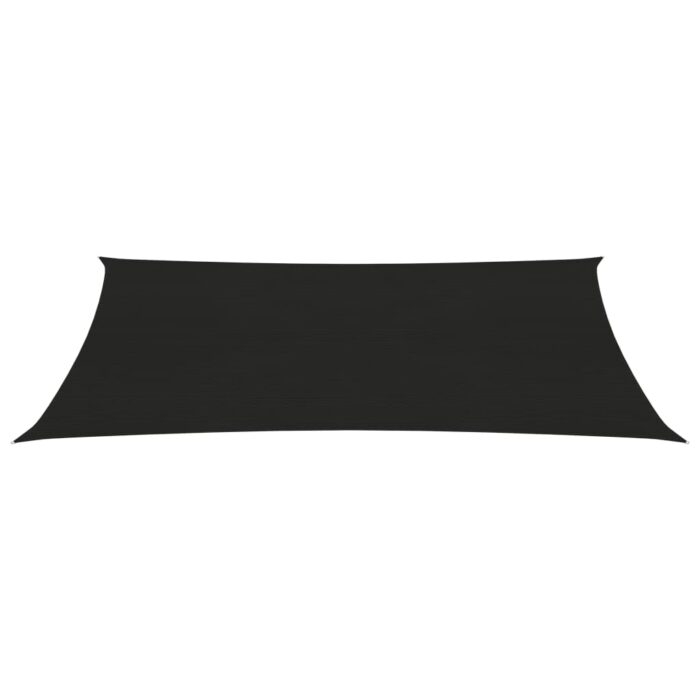 Voile d'ombrage 160 g/m² Noir 2,5x5 m PEHD – Image 2