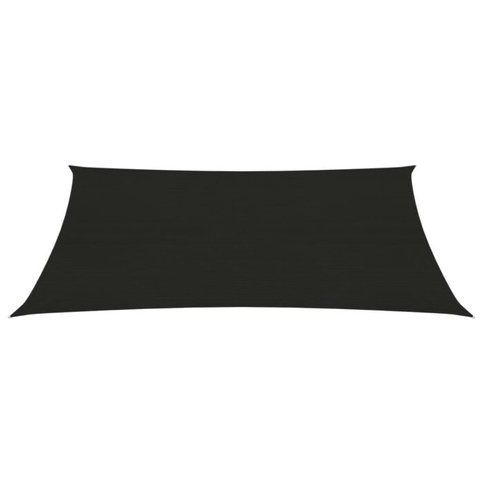 Voile d'ombrage 160 g/m² Noir 3x4,5 m PEHD – Image 2