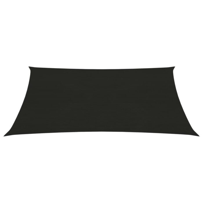 Voile d'ombrage 160 g/m² Noir 3,5x4,5 m PEHD – Image 2