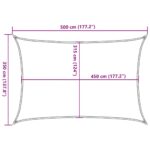 Voile d'ombrage 160 g/m² Noir 3,5x5 m PEHD – Image 8