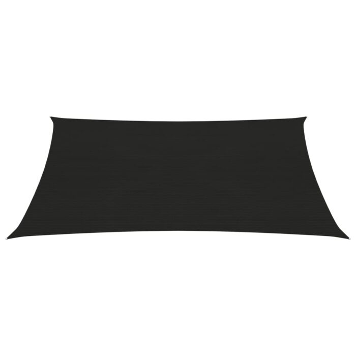 Voile d'ombrage 160 g/m² Noir 5x6 m PEHD – Image 2