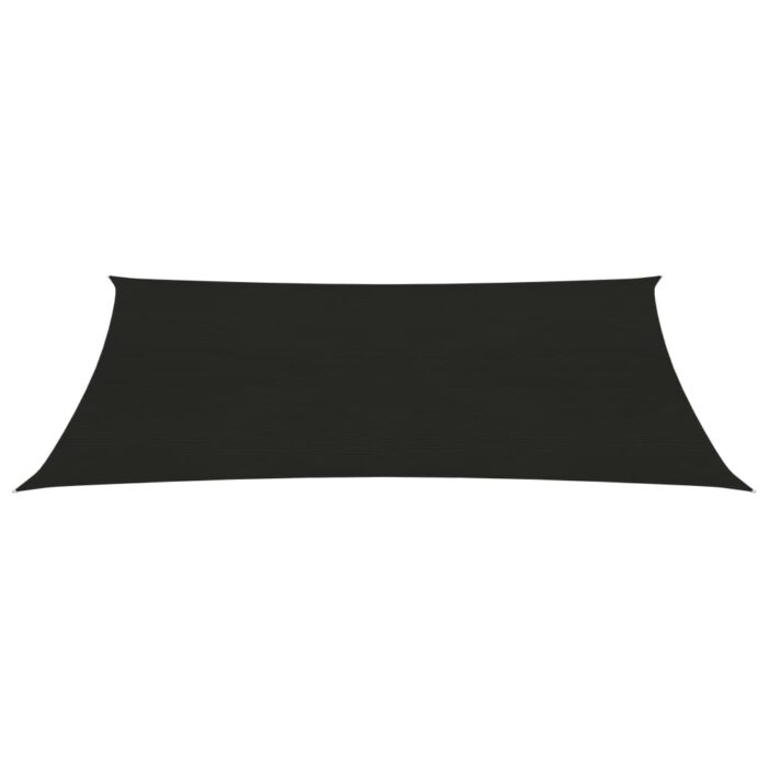 Voile d'ombrage 160 g/m² Noir 5x7 m PEHD – Image 2