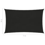 Voile d'ombrage 160 g/m² Noir 5x7 m PEHD – Image 5
