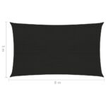 Voile d'ombrage 160 g/m² Noir 5x8 m PEHD – Image 5