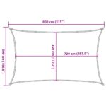 Voile d'ombrage 160 g/m² Noir 5x8 m PEHD – Image 8