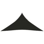 Voile d'ombrage 160 g/m² Noir 3,6x3,6x3,6 m PEHD – Image 2