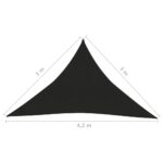 Voile d'ombrage 160 g/m² Noir 3x3x4,2 m PEHD – Image 5