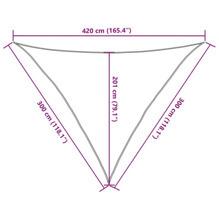 Voile d'ombrage 160 g/m² Noir 3x3x4,2 m PEHD – Image 8
