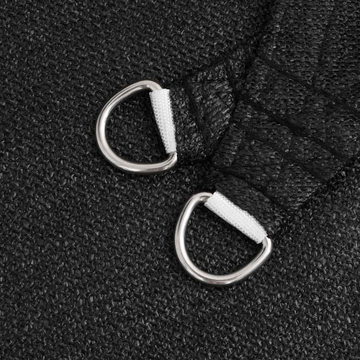 Voile d'ombrage 160 g/m² triangulaire noir 3x4x4 m PEHD – Image 3