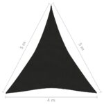Voile d'ombrage 160 g/m² Noir 4x5x5 m PEHD – Image 5