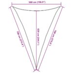 Voile d'ombrage 160 g/m² triangulaire noir 5x7x7 m PEHD – Image 8