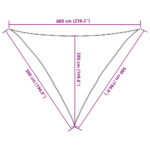 Voile d'ombrage 160 g/m² Noir 5x5x6 m PEHD – Image 8