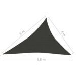 Voile d'ombrage 160 g/m² Noir 4x5x6,8 m PEHD – Image 5