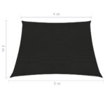 Voile d'ombrage 160 g/m² Noir 4/5x3 m PEHD – Image 5