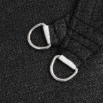 Voile d'ombrage 160 g/m² trapèze noir 4/5x4 m PEHD – Image 3