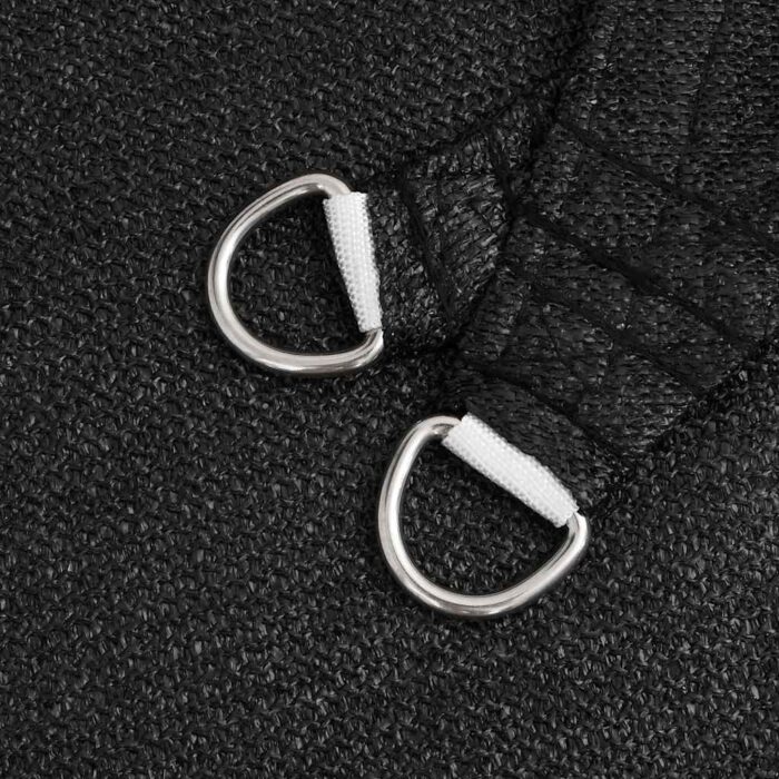 Voile d'ombrage 160 g/m² trapèze noir 4/5x4 m PEHD – Image 3