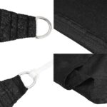 Voile d'ombrage 160 g/m² trapèze noir 4/5x4 m PEHD – Image 4