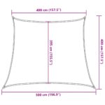 Voile d'ombrage 160 g/m² trapèze noir 4/5x4 m PEHD – Image 8