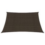 Voile d'ombrage 160 g/m² Marron 2,5x2,5 m PEHD – Image 2