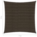 Voile d'ombrage 160 g/m² Marron 7x7 m PEHD – Image 5
