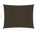 Voile d'ombrage 160 g/m² Marron 2x3 m PEHD – Image 5