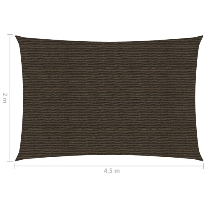Voile d'ombrage 160 g/m² Marron 2x4,5 m PEHD – Image 5