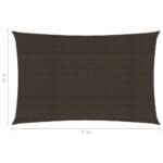 Voile d'ombrage 160 g/m² Marron 2x5 m PEHD – Image 5