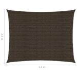 Voile d'ombrage 160 g/m² Marron 2,5x3,5 m PEHD – Image 5