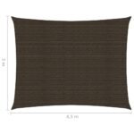 Voile d'ombrage 160 g/m² Marron 3x4,5 m PEHD – Image 5