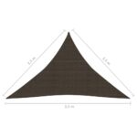 Voile d'ombrage 160 g/m² Marron 2,5x2,5x3,5 m PEHD – Image 5