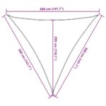 Voile d'ombrage 160 g/m² Marron 3,6x3,6x3,6 m PEHD – Image 8