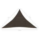 Voile d'ombrage 160 g/m² Marron 4x4x5,8 m PEHD – Image 5
