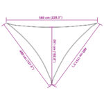 Voile d'ombrage 160 g/m² Marron 4x4x5,8 m PEHD – Image 8
