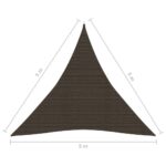 Voile d'ombrage 160 g/m² Marron 5x5x5 m PEHD – Image 5