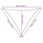 Voile d'ombrage 160 g/m² Marron 5x5x6 m PEHD – Image 8