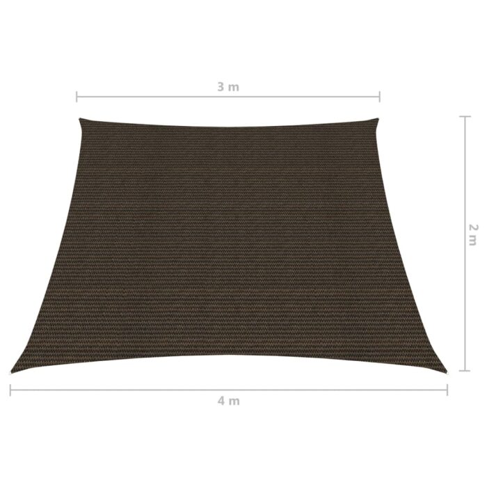 Voile d'ombrage 160 g/m² Marron 3/4x2 m PEHD – Image 5