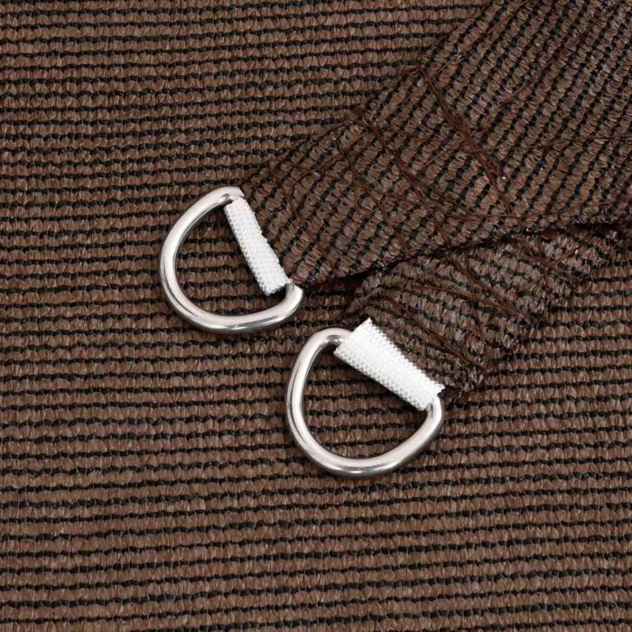 Voile d'ombrage 160 g/m² trapèze marron 4/5x4 m PEHD – Image 4