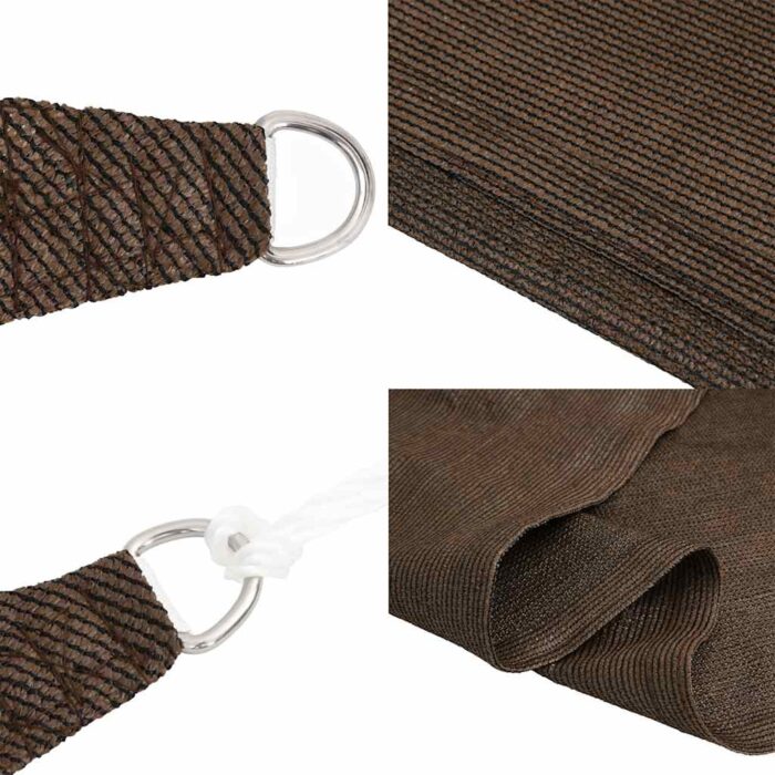 Voile d'ombrage 160 g/m² trapèze marron 4/5x4 m PEHD – Image 5