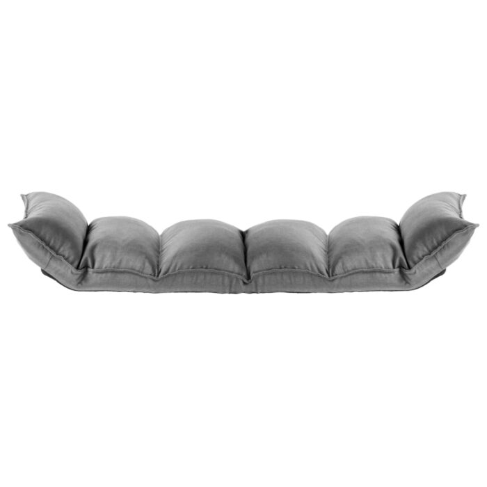 Chaise pliable de sol Gris clair Tissu – Image 4