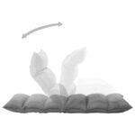 Chaise pliable de sol Gris clair Tissu – Image 5