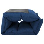 Chaise pliable de sol Bleu Tissu – Image 6