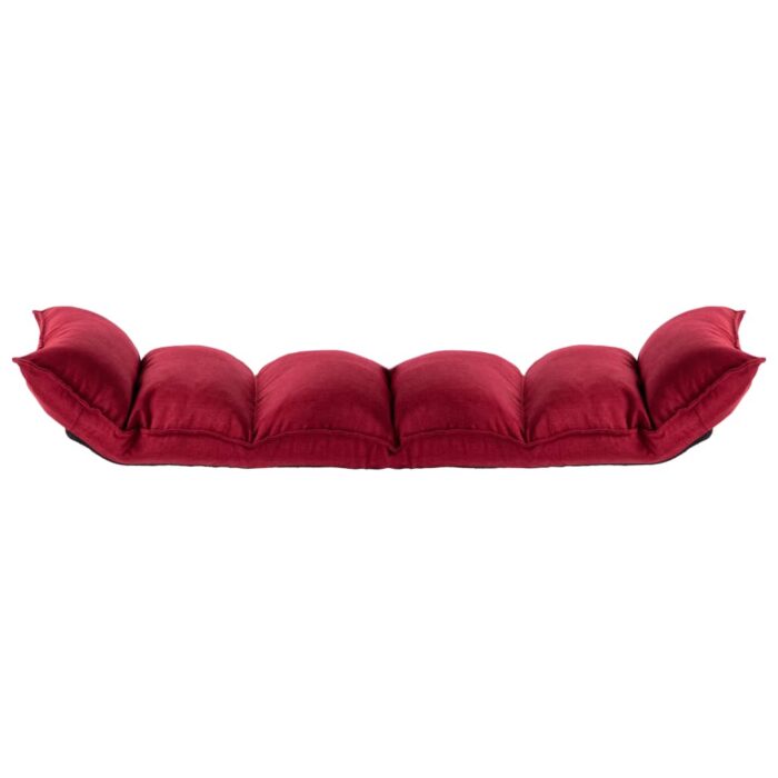 Chaise pliable de sol Rouge bordeaux Tissu – Image 4