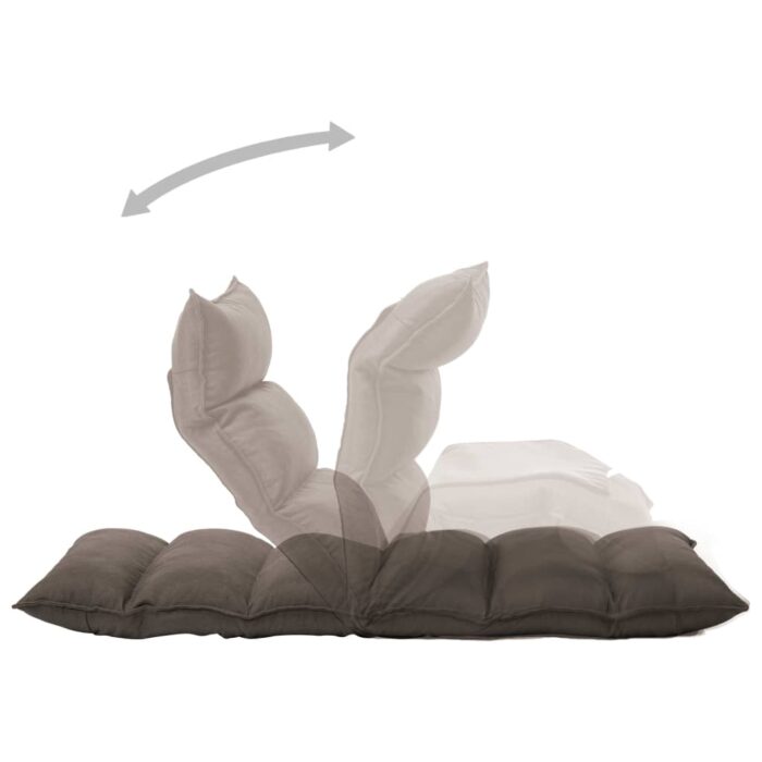 Chaise pliable de sol Taupe Tissu – Image 5