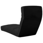 Chaise pliable de sol Noir Similicuir – Image 3