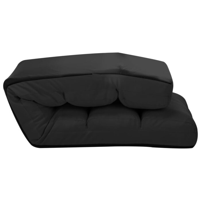 Chaise pliable de sol Noir Similicuir – Image 5