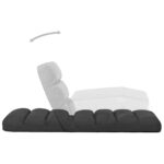 Chaise pliable de sol Anthracite Similicuir – Image 4