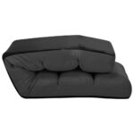 Chaise pliable de sol Anthracite Similicuir – Image 5