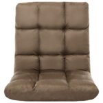 Chaise pliable de sol Taupe Microfibre – Image 2